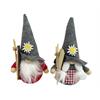 Gnom grau/rot mit Ski und Edelweiss, 2 assortier