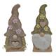 Gnom gross sitzend mit Blumen, 27 cm, 2 assortiert