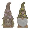 Gnom gross sitzend mit Blumen, 27 cm, 2 assortiert