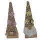 Gnom klein sitzend mit Blumen, 18 cm, 2 assortiert