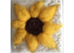 Handgemachte Filz Seife "Sonnenblume"