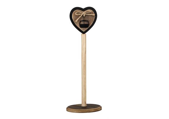 Haushaltpapierhalter aus Holz mit Herz, 36 cm
