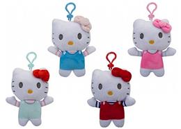 Hello Kitty Clip On Plüsch, 12 cm, Set à 4 Stück