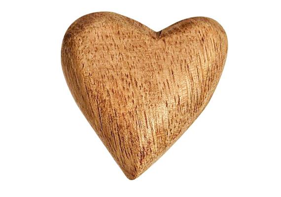 Herz aus Holz, natur, 5 x 5 x 2.5cm