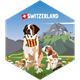 Hexagonsticker Bernhardiner - Schweiz
