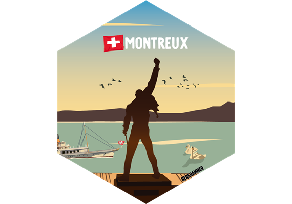 Hexagonsticker Freddie - Montreux