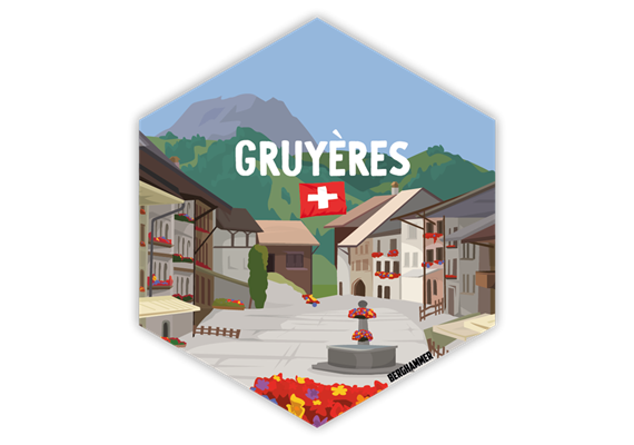 Hexagonsticker Gruyères