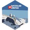 Hexagonsticker Jungfraujoch