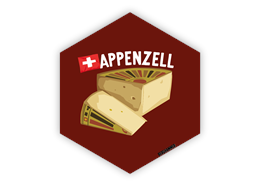 Hexagonsticker Käse - Appenzell