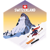 Hexagonsticker Matterhorn Ski - Zermatt
