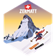 Hexagonsticker Matterhorn Ski - Zermatt