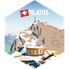Hexagonsticker Pilatus Bergstation