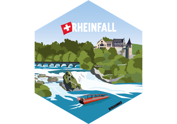 Hexagonsticker Rheinfall Schaffhausen