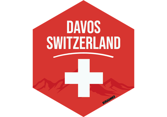 Hexagonsticker Schweizerkreuz - DAVOS