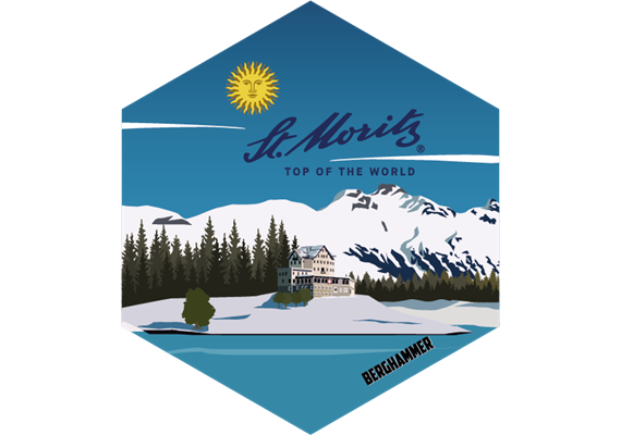 Hexagonsticker St. Moritz Landschaft