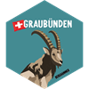 Hexagonsticker Steinbock - Graubünden