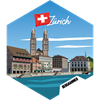 Hexagonsticker Zürich Grossmünster