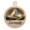 Holz Aufhänger Zermatt mit farbigem Design