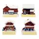 Holz Häuser Chalet Winter, 4 assortiert
