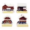 Holz Häuser Chalet Winter, 4 assortiert