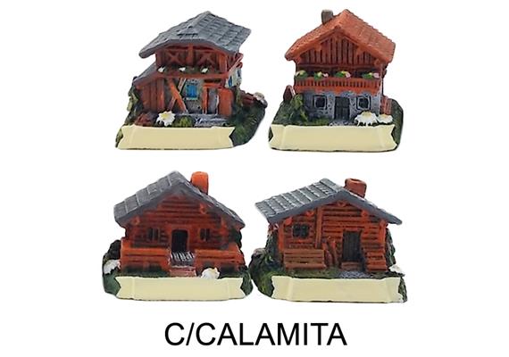 Holz Häuser Sommer, 4 assortiert