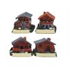 Holz Häuser Sommer, 4 assortiert