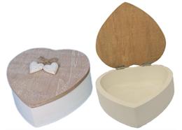 Holz Herz Box gross mit Herz 18,5 x 18 cm