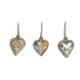 Holz Herz silber klein, 3 x 2cm, 3 assortiert - 24 Stk im Display