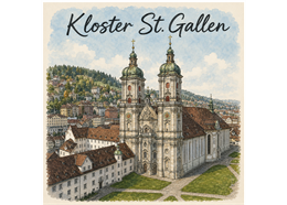 Holz Magnet St. Gallen, 3.3cm