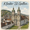 Holz Magnet St. Gallen, 33x33mm