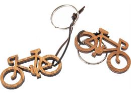 Holz Schlüsselanhänger FSC Eiche geölt - Fahrrad