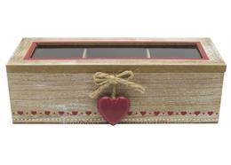 Holz Tee Box Mit Rotem Herz