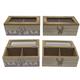 Holz Teebox mit Edelweiss und Hirsch, 9 x 18 cm, 2 assortiert