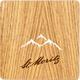 Holz Untersetzer FSC Eiche 10x10 cm mit Filzrücken - Berge mit St. Moritz Gravur