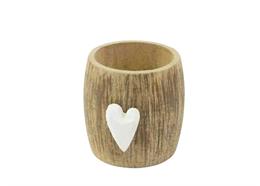 Holzbehälter mit Herz, 5.2 x 6 cm
