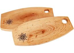 Holzbrett rustikal Erle geölt 34-38 cm - Edelweiss