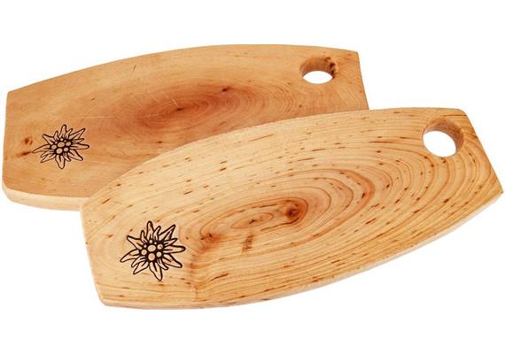 Holzbrett rustikal Erle geölt 34-38 cm - Edelweiss