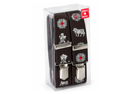 Hosenträger Alpaufzug silber - Swiss Made