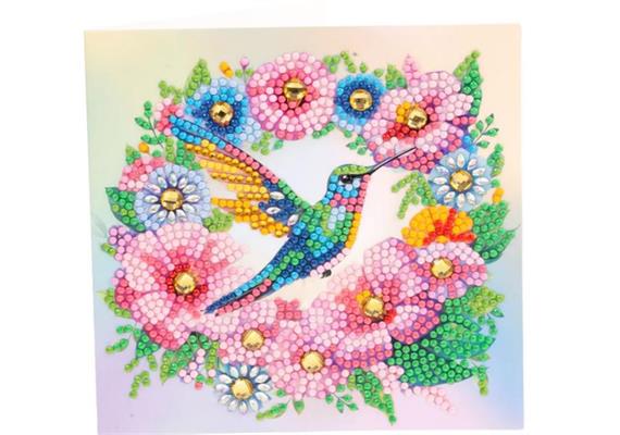 Hummingbird Crystal Art Card Kit 15cmx15cm