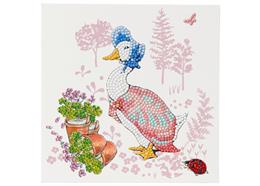 Jemima Puddle-Duck, carte 18x18cm Crystal Art