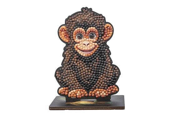 Jungle Affe, Crystal Art Buddy, ca. 11x8cm
