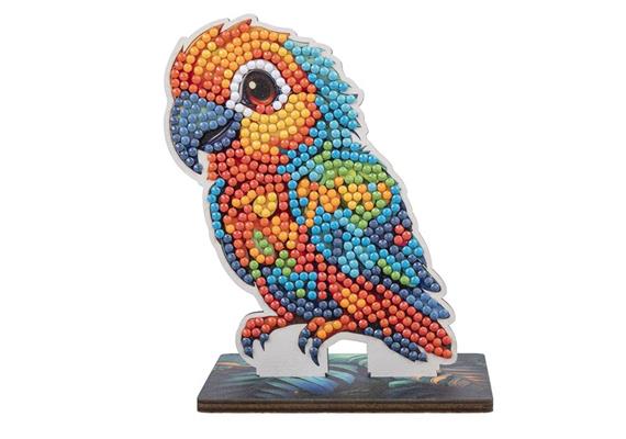 Jungle Papagei, Crystal Art Buddy, ca. 11x8cm