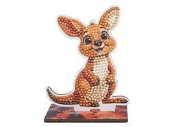 Känguru, Crystal Art Buddy, ca. 11x8cm