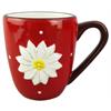 Keramik Tasse rot mit Edelweiss