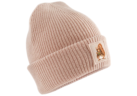 Kindermütze Eichhörnchen peach