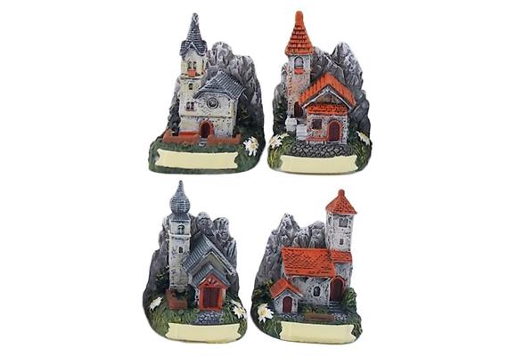 Kirchen Sommer mit Bergen, 4 assortiert