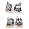 Kirchen Winter mit Berge, 4 assortiert