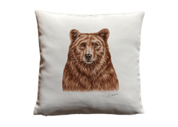 Kissen Bär, Leinen, 40 x40cm