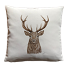 Kissen Hirsch, Leinenhaptik, 40 x40cm
