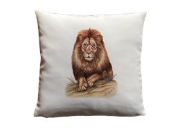 Kissen Löwe, Leinenhaptik, 40 x40cm